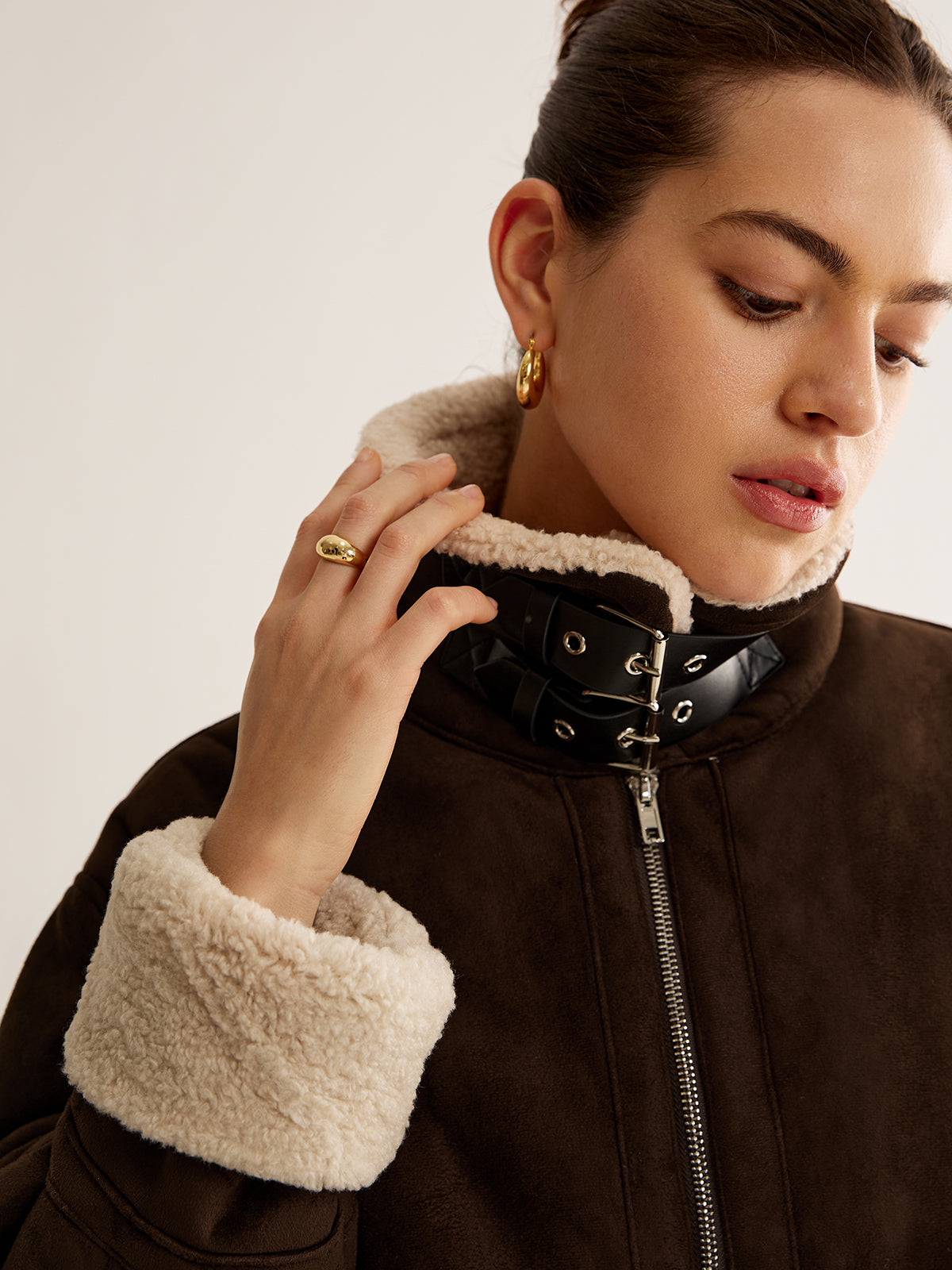 Turtleneck Zipper Fleece Jacket Quvarse