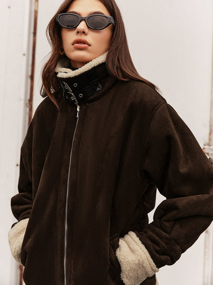 Turtleneck Zipper Fleece Jacket Quvarse