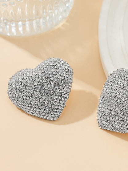 Swarovski Taşlı Kalp Kulak Damlası Küpeler THESVELTECHIC
