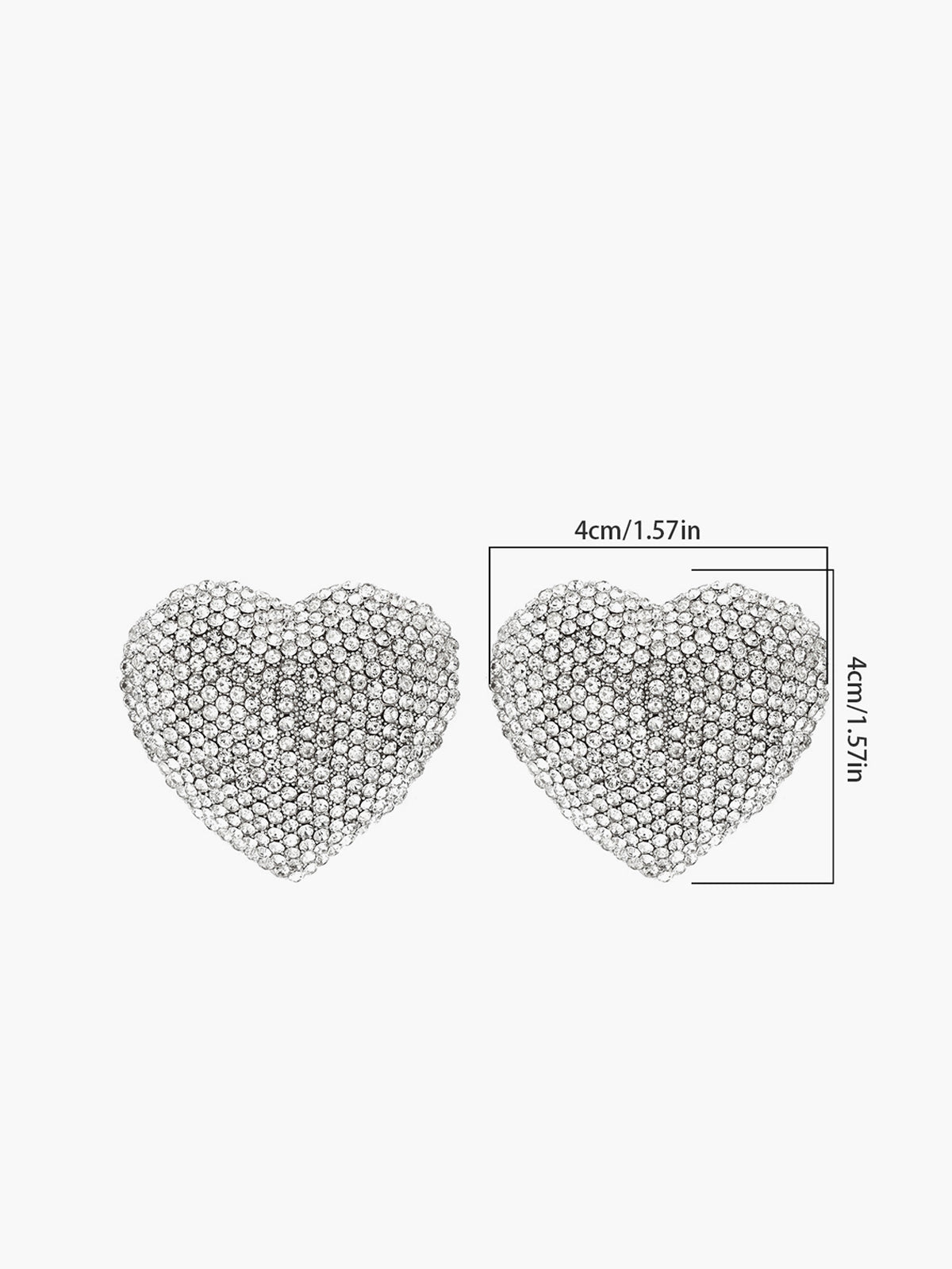 Swarovski Taşlı Kalp Kulak Damlası Küpeler THESVELTECHIC