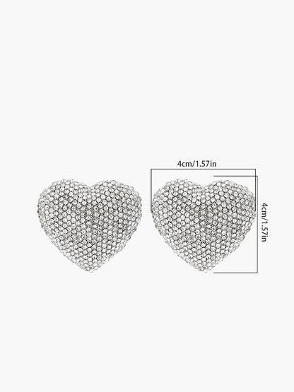 Swarovski Taşlı Kalp Kulak Damlası Küpeler THESVELTECHIC
