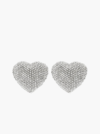 Swarovski Taşlı Kalp Kulak Damlası Küpeler THESVELTECHIC