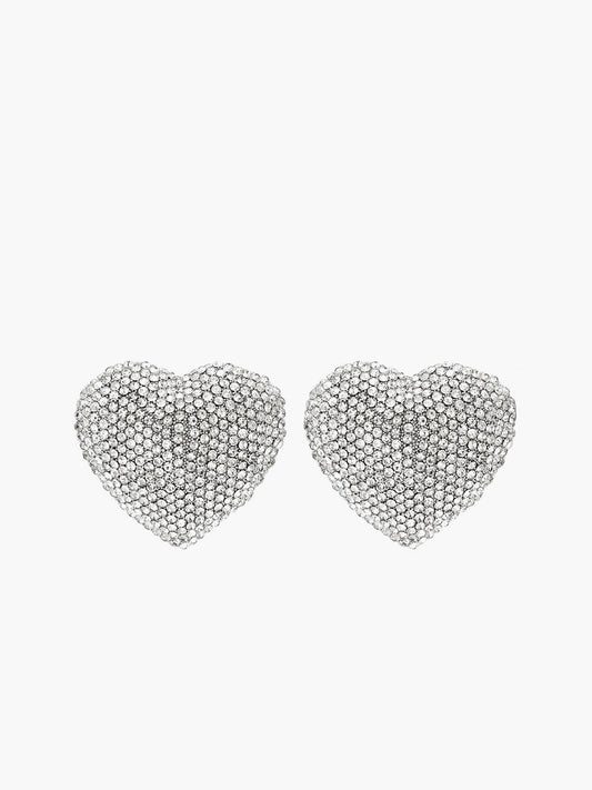 Swarovski Taşlı Kalp Kulak Damlası Küpeler THESVELTECHIC