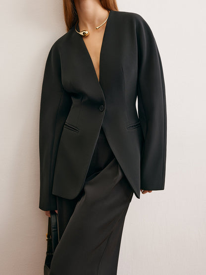 Kullanışlı Ayırıcı Düğme Sıkan Blazer Quvarse
