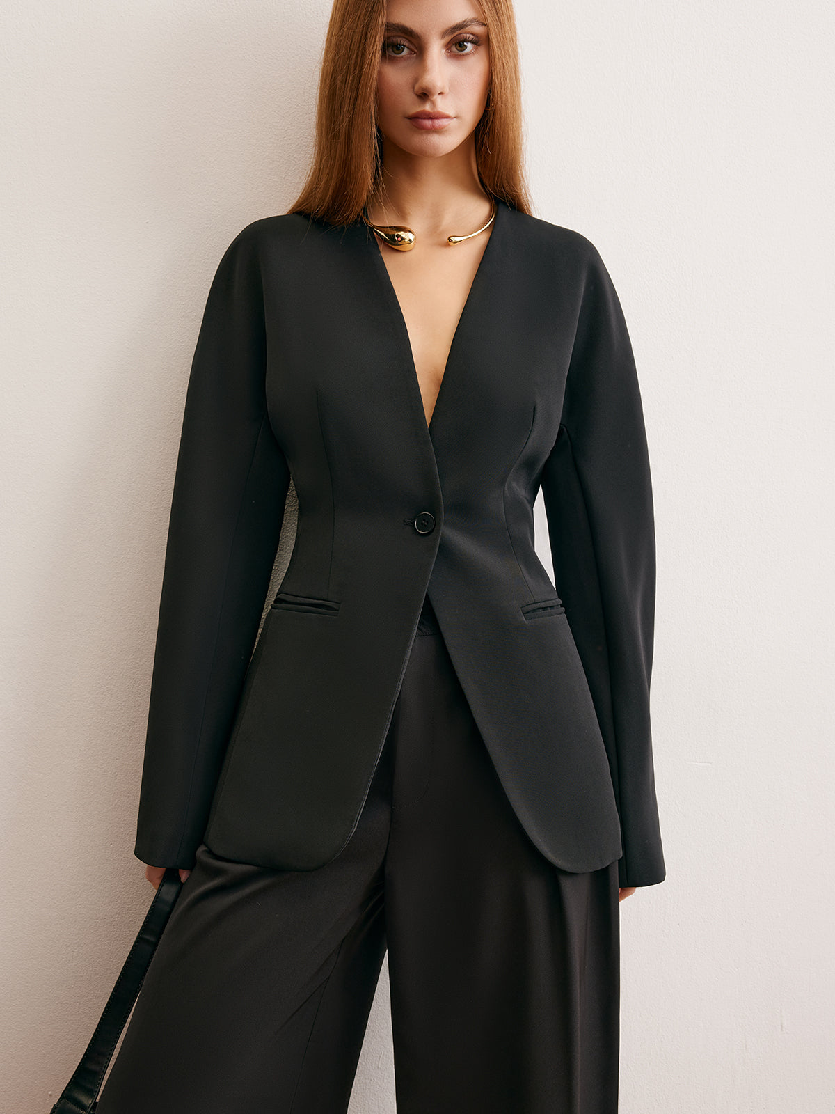 Kullanışlı Ayırıcı Düğme Sıkan Blazer Quvarse