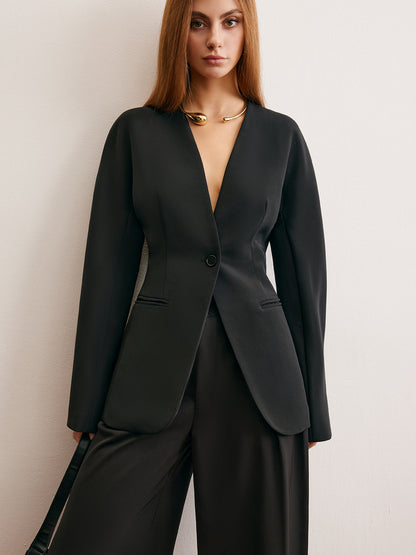 Kullanışlı Ayırıcı Düğme Sıkan Blazer Quvarse
