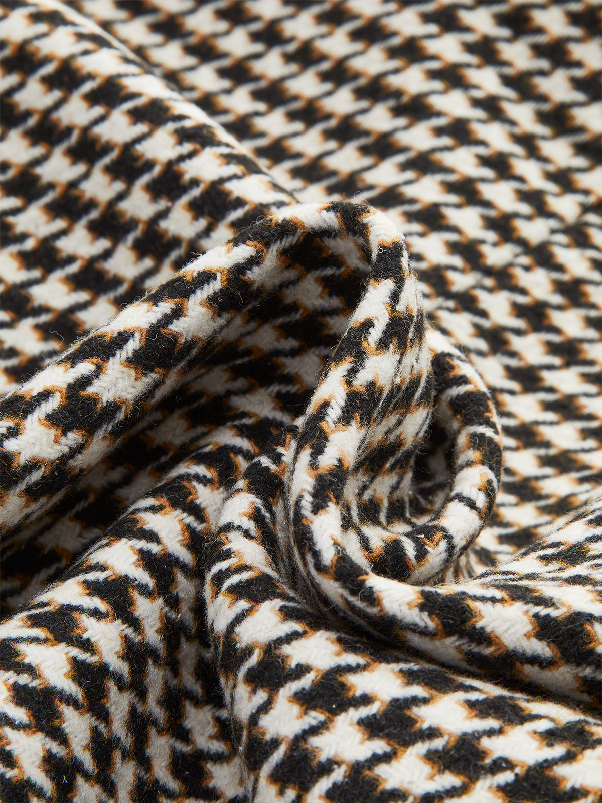 Houndstooth Kemerli Ayrık Ceket Quvarse