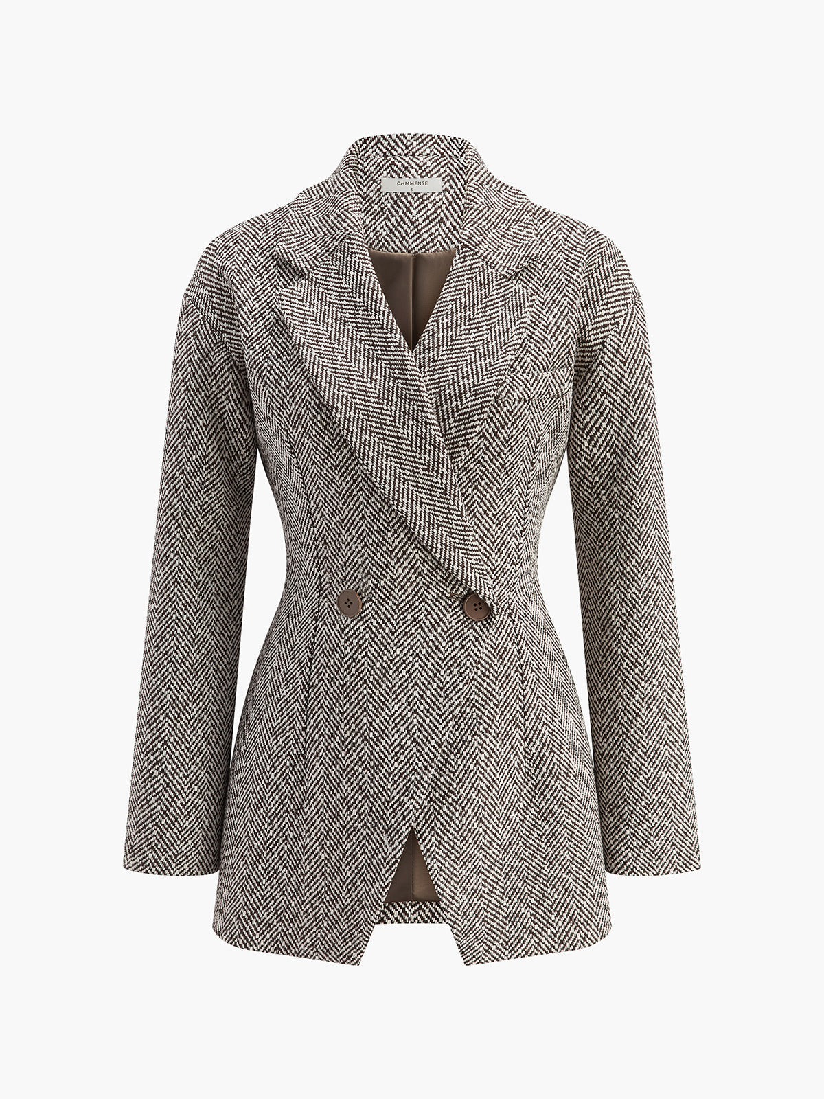 Chevron Yaka Büzgü Blazer Quvarse