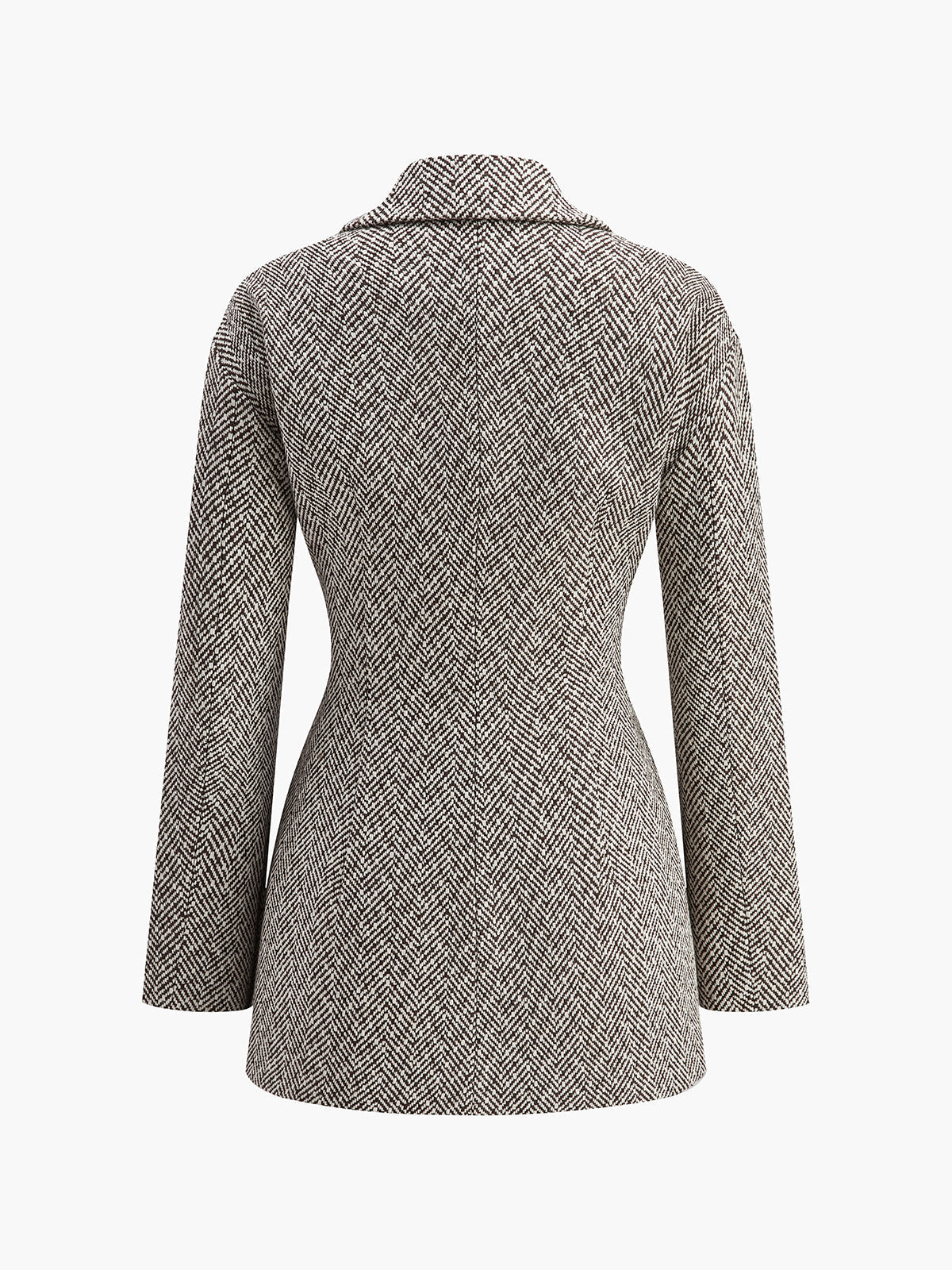 Chevron Yaka Büzgü Blazer Quvarse