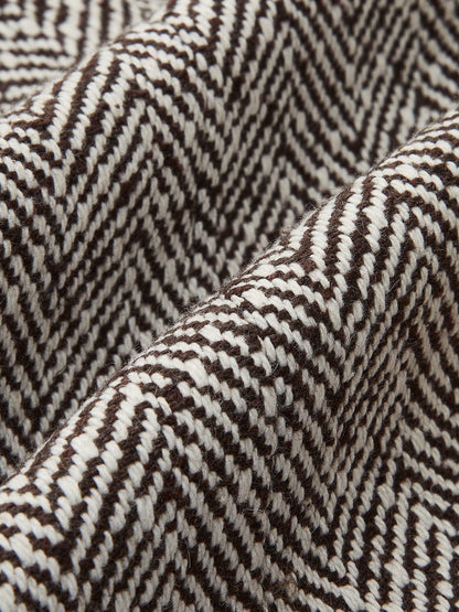 Chevron Yaka Büzgü Blazer Quvarse