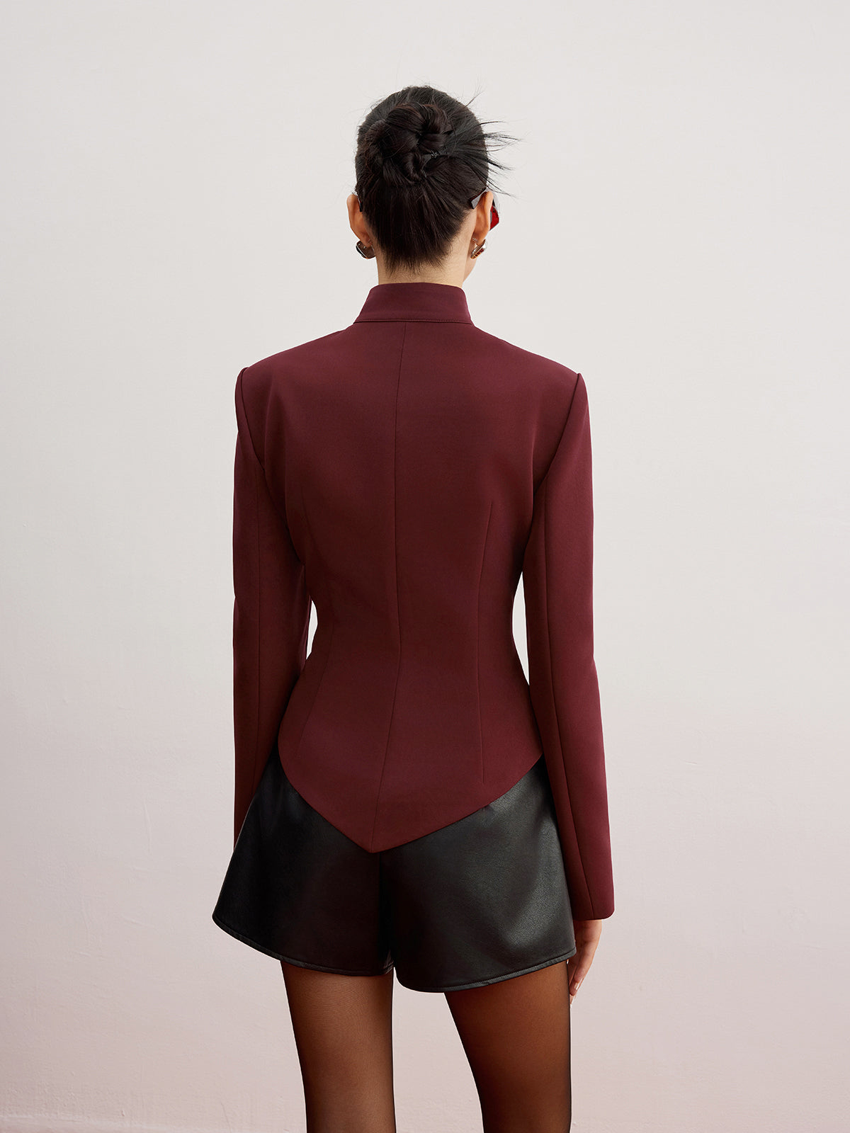 Omuz Pedli Kesik Slim Blazer Quvarse
