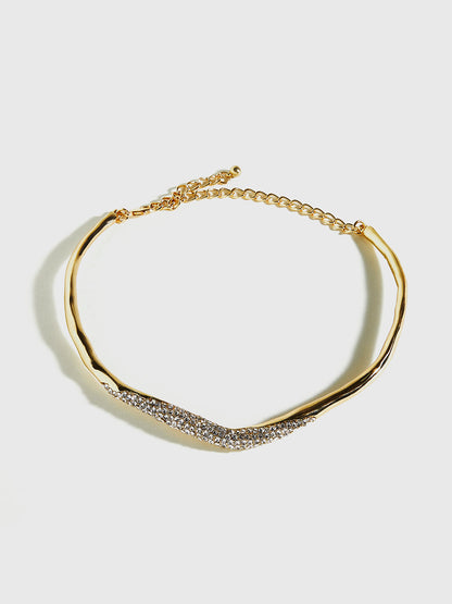 Düzensiz Ziron Choker Kolye THESVELTECHIC