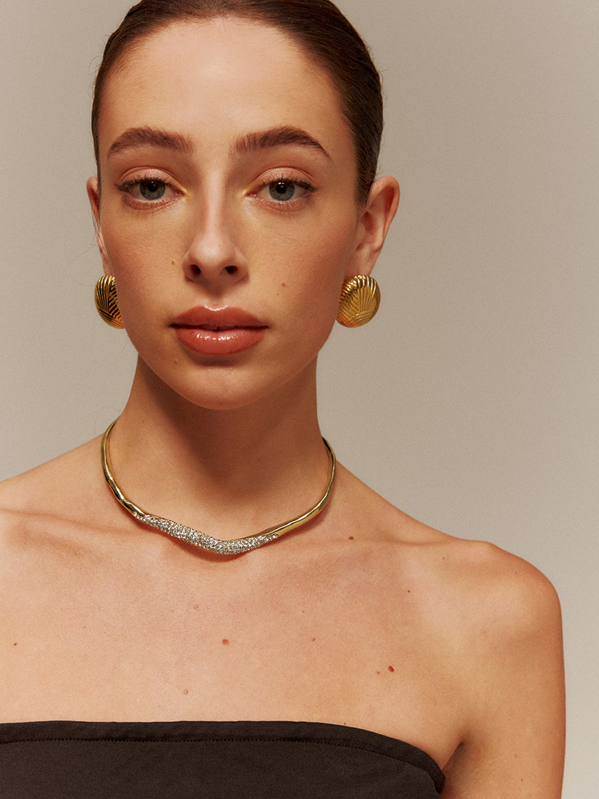 Düzensiz Ziron Choker Kolye THESVELTECHIC