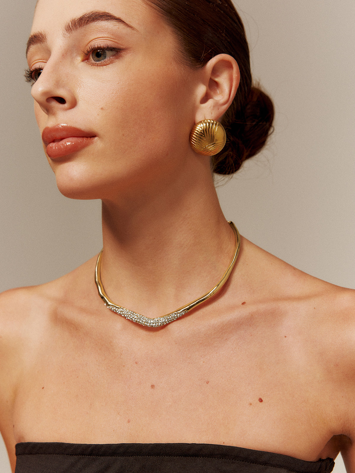 Düzensiz Ziron Choker Kolye THESVELTECHIC