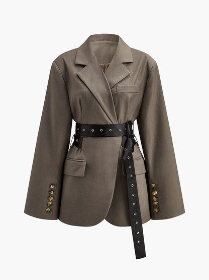 Kemer Detaylı Modern Blazer Ceket Siaora