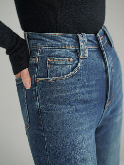 Orta Bel Bootcut Denim Kot Pantolon Niebbla