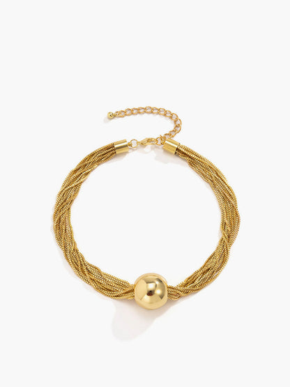 Şık Çoklu Zincir Parlak Top Choker THESVELTECHIC