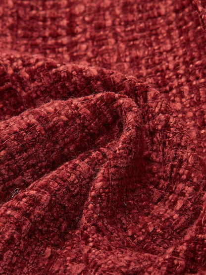 Buttoned Slit Tweed Blazer Quvarse