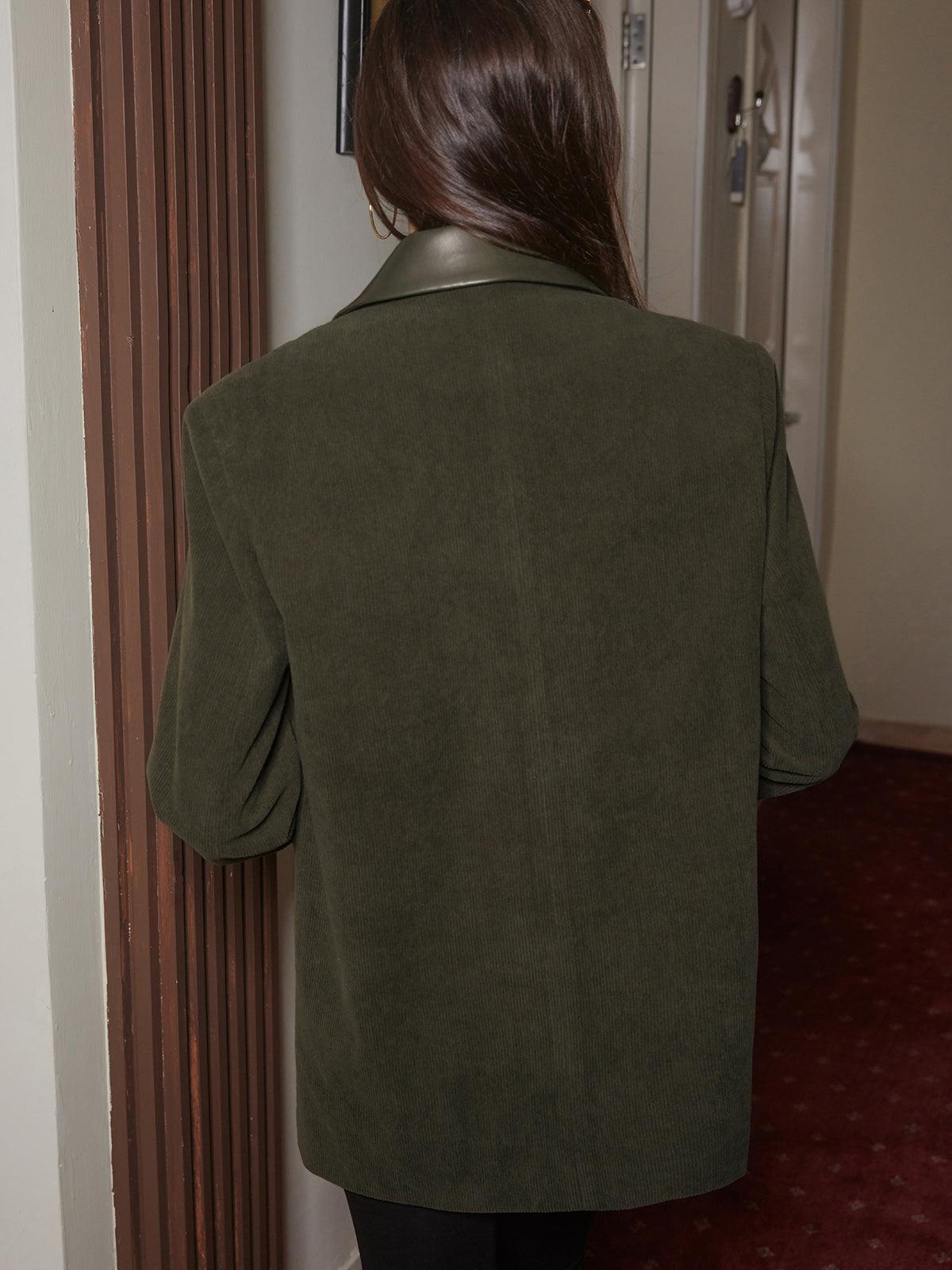 Modern Oversize Kadife Blazer Ceket Siaora