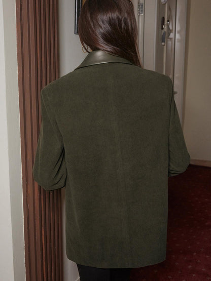 Modern Oversize Kadife Blazer Ceket Siaora
