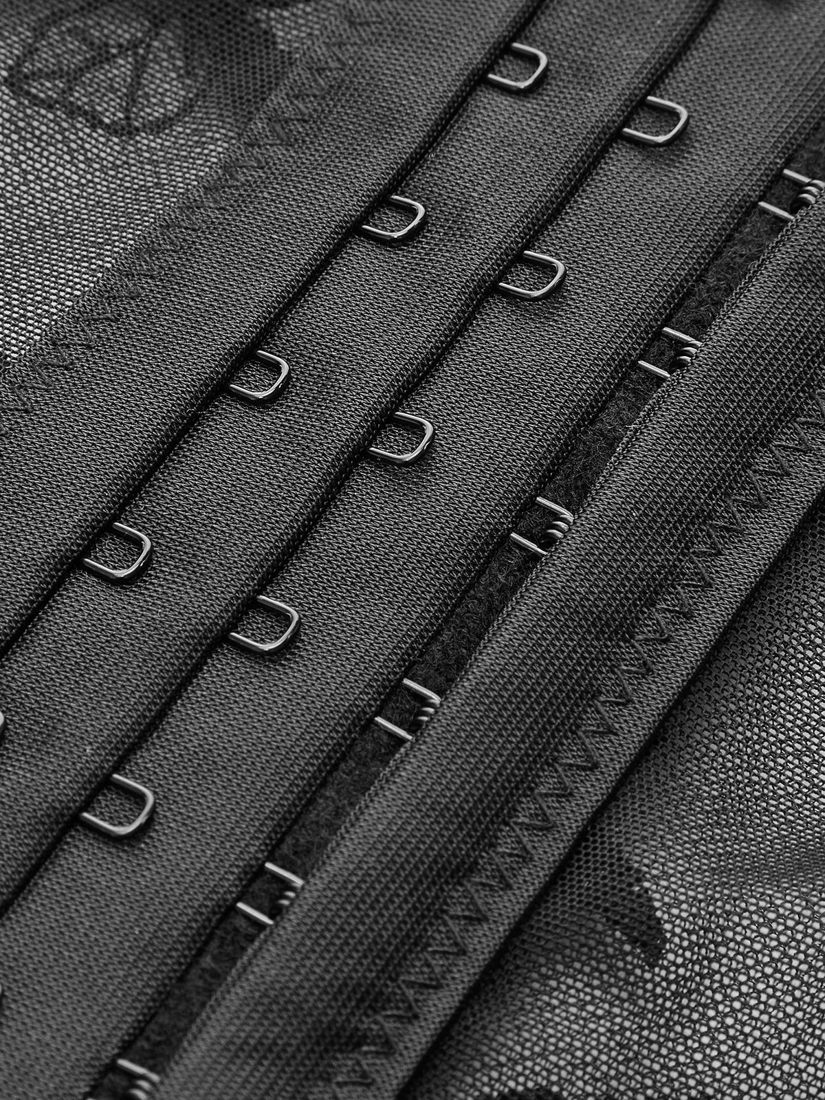 Şeffaf Nakışlı Çiçekli Ruffle Dantel Korse Quvarse