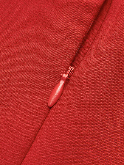 Minimalist Düz Yaka Elbise Quvarse