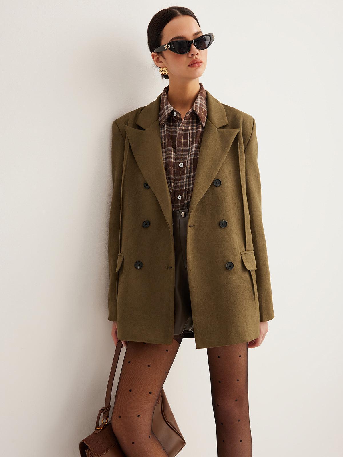 Haki Oversize Blazer Ceket Siaora