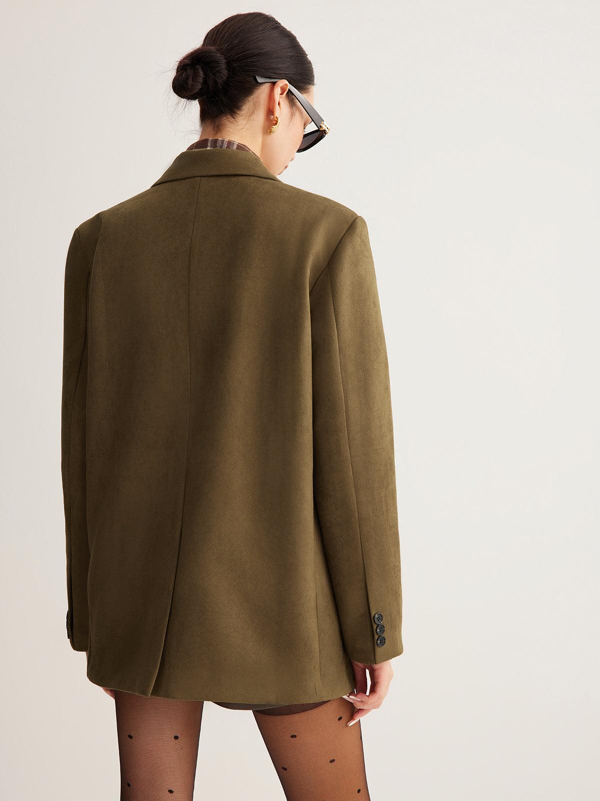 Haki Oversize Blazer Ceket Siaora