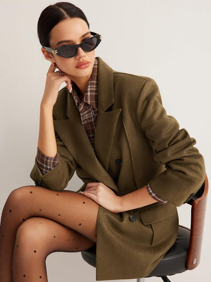 Haki Oversize Blazer Ceket Siaora