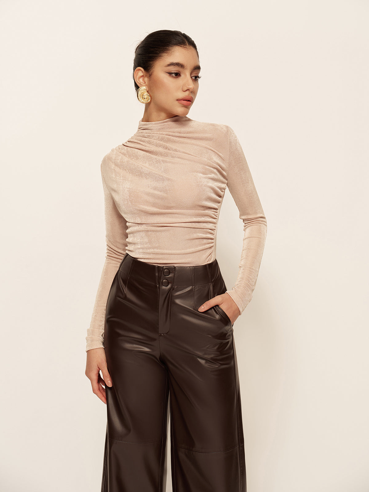Plise Detaylı Bluz Siaora