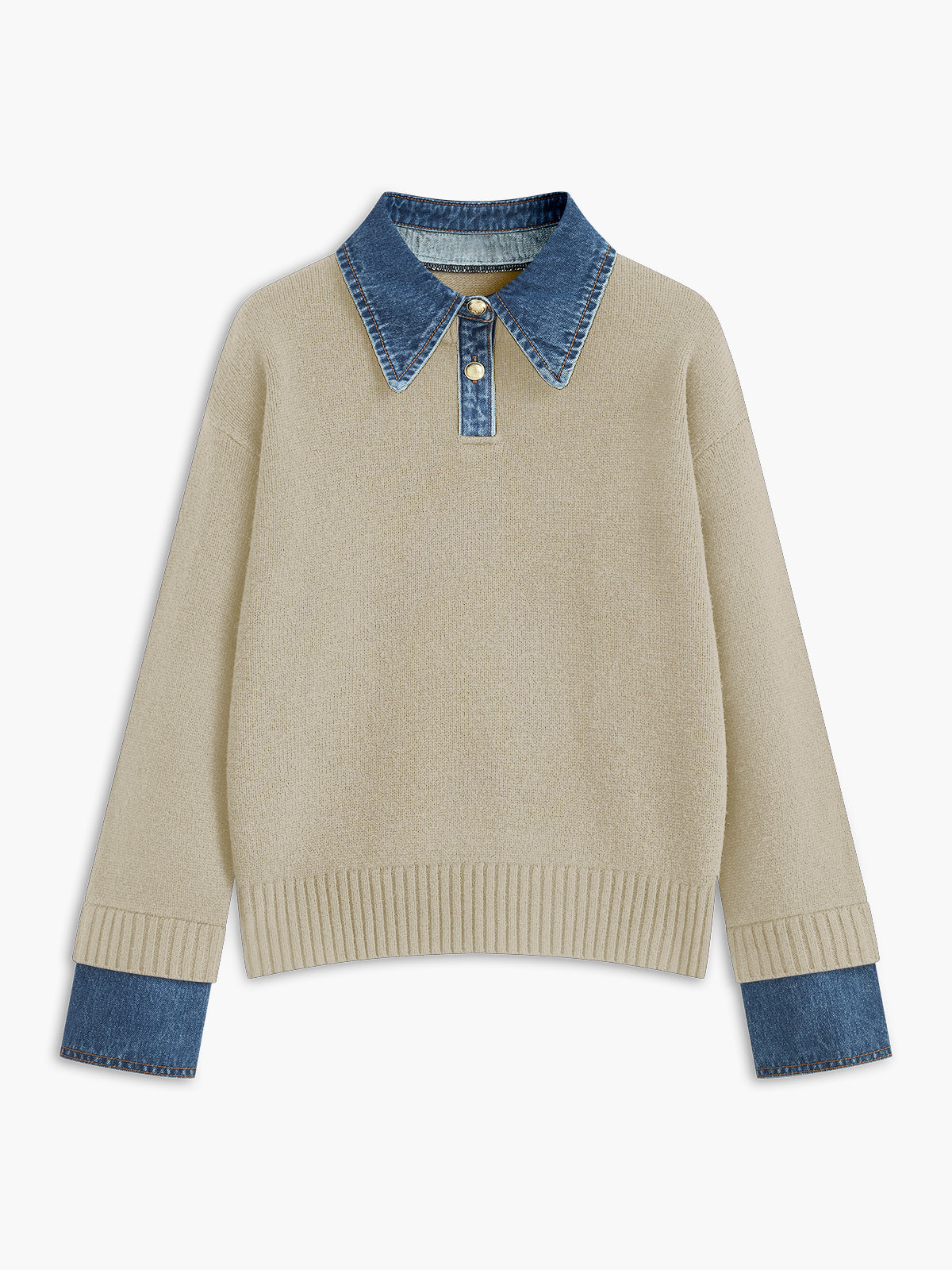 Ürün Adı: 2 Parça Panel Yuvarlak Yaka Kazak Quvarse