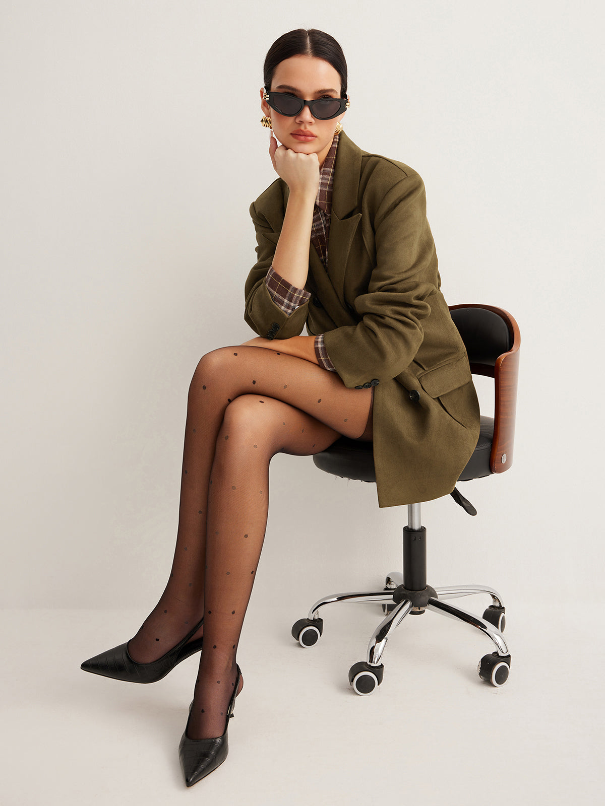 Süet Arkası Yırtmaçlı Blazer Quvarse