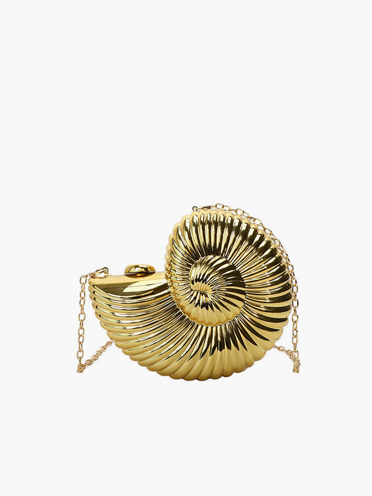 Şık Altın Spiral Kabuk Tote Çanta THESVELTECHIC