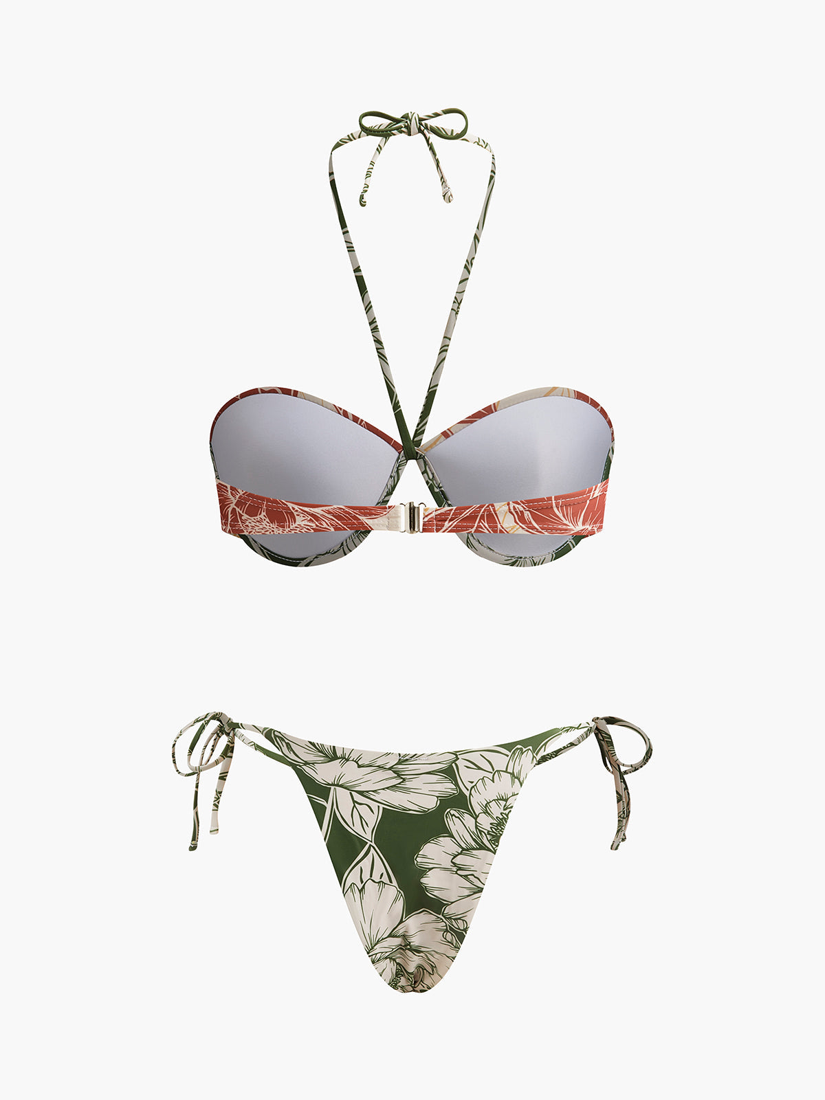Şirin Çiçek Desenli Bikini Takımı ile Sevimli Bağlamalı Etek Shine Aura