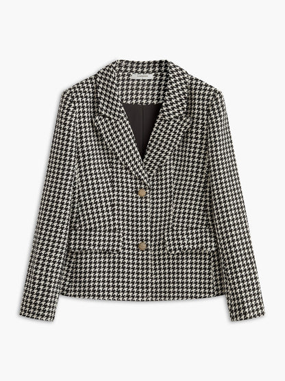 Retro Yaka Düğmeli Blazer Quvarse