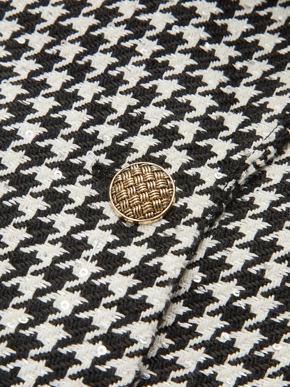 Retro Yaka Düğmeli Blazer Quvarse