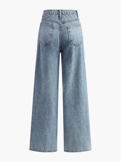 Şık Asimetrik Bel Wide-Leg Jeanler ile Modaya Uygun Bir Görünüm THESVELTECHIC