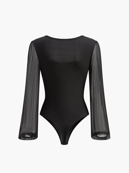 Şık Kabarık Bodysuit ve Trendy File Kollar THESVELTECHIC