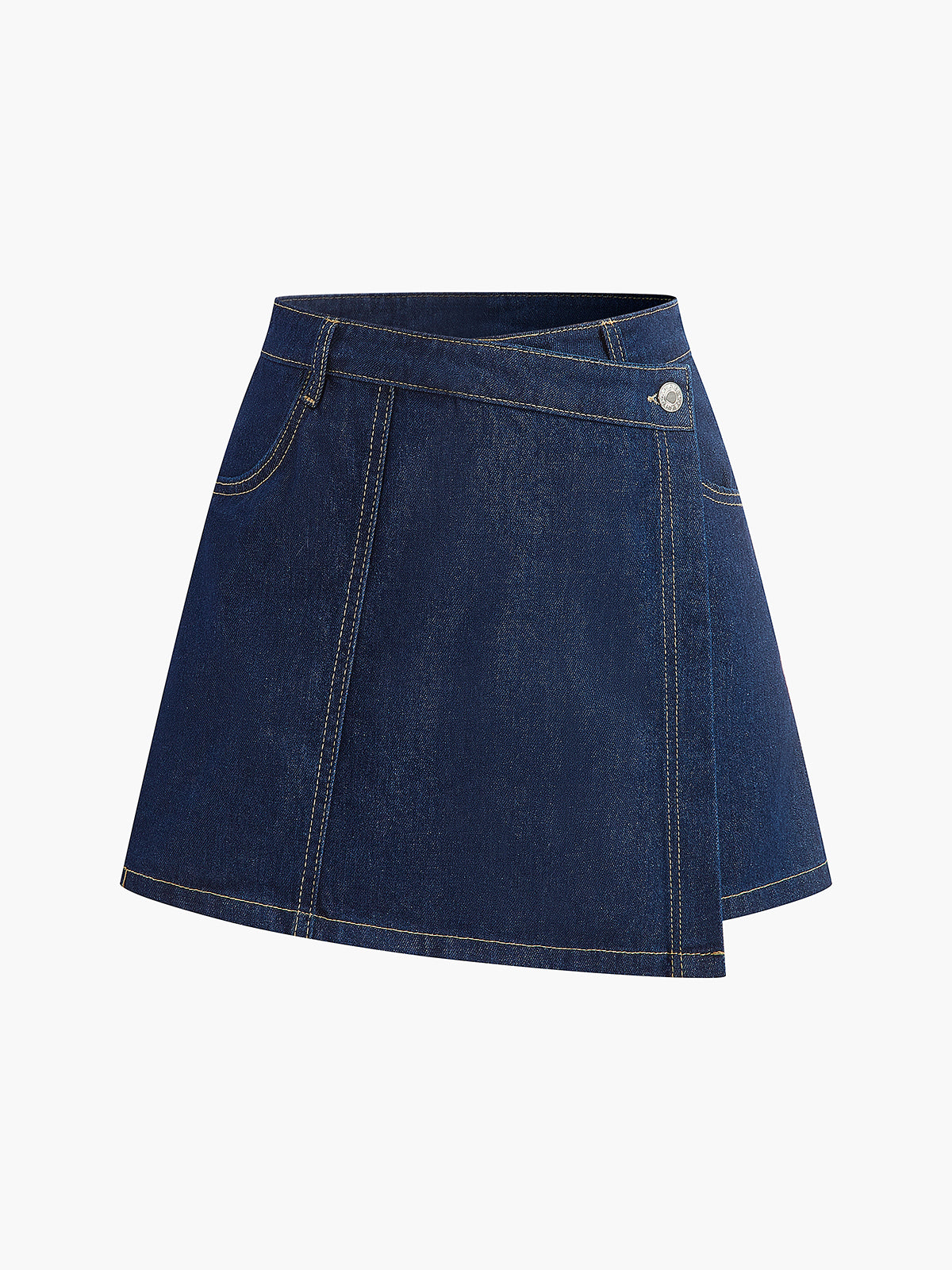 Şık Denim Kısa Takım Trendy Cep Detayı ile THESVELTECHIC