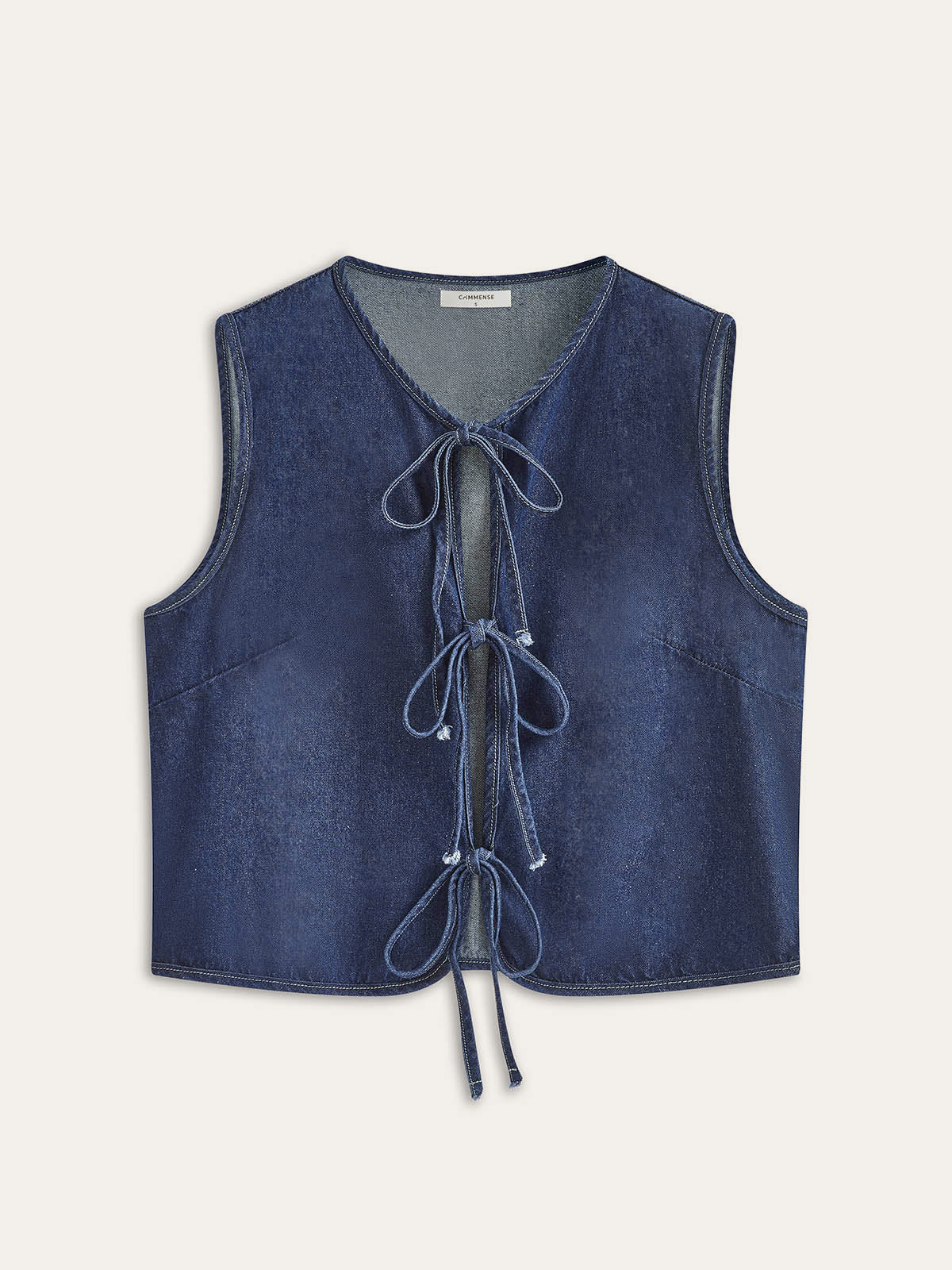 Vintage Denim Kravat Yelek Siaora