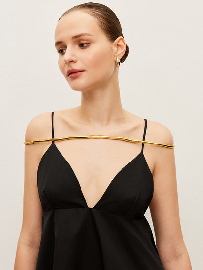 Şık Burgu Altın Ayarlanabilir Kolye THESVELTECHIC