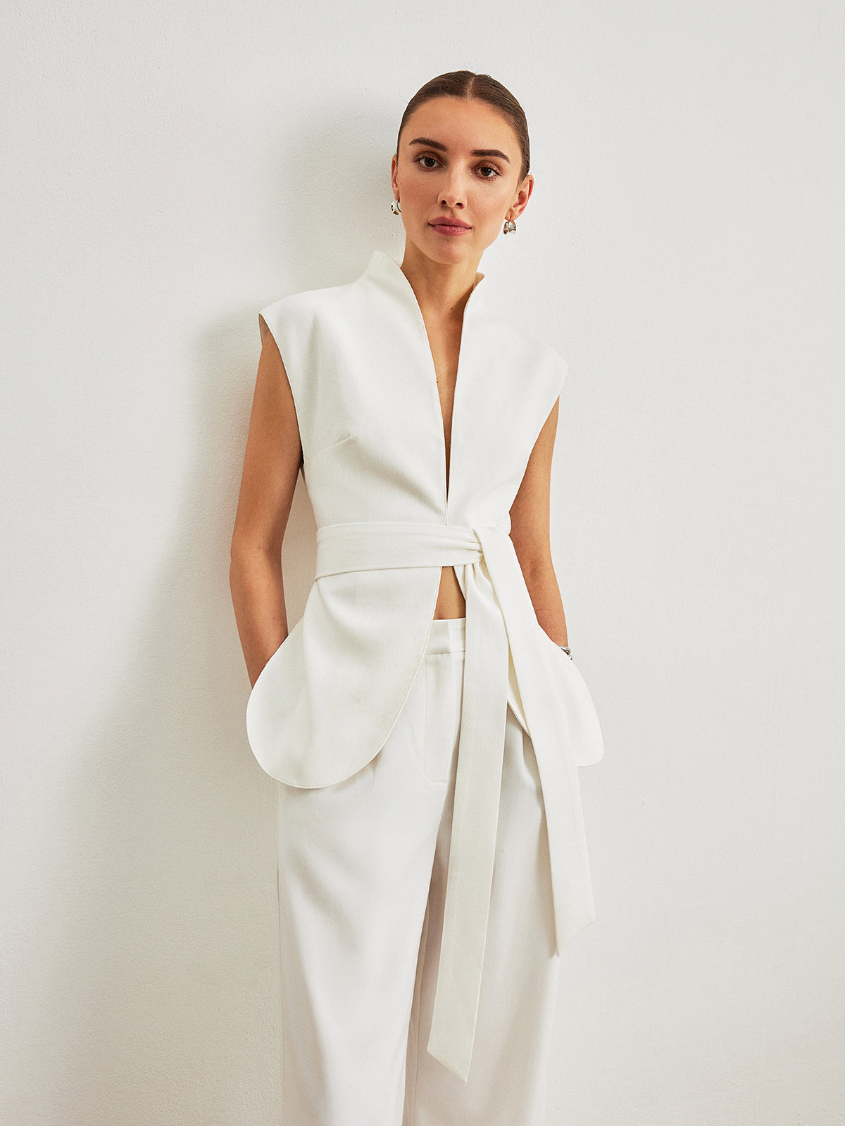 Kemerli Peplum Üst Niebbla