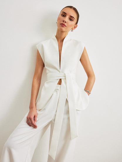 Kemerli Peplum Üst Niebbla