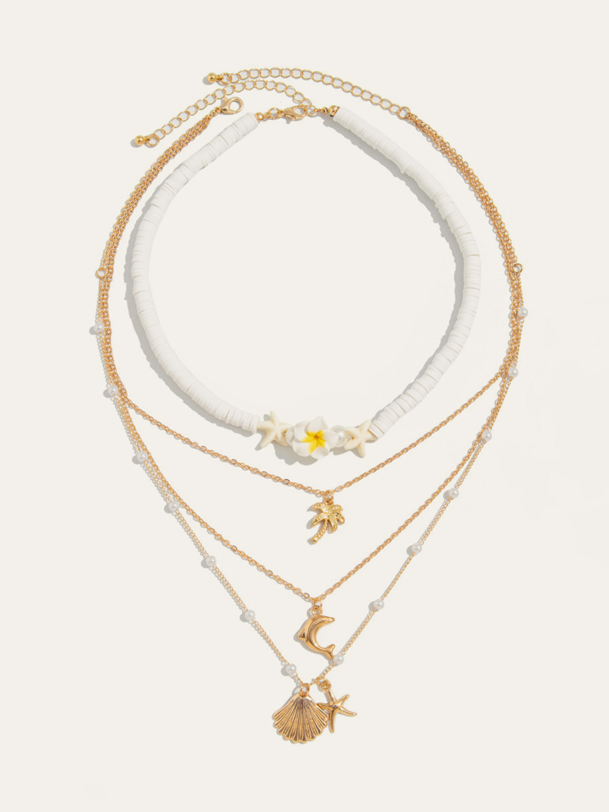 Şık Çok Katmanlı Plaj Temalı Kolye Alaşım Karışımı THESVELTECHIC