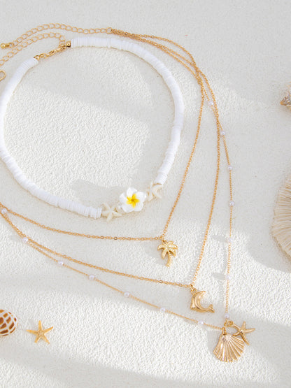 Şık Çok Katmanlı Plaj Temalı Kolye Alaşım Karışımı THESVELTECHIC