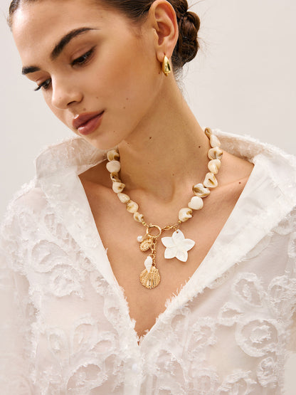 Altın Kabuk Boncuk Kolye Ucu THESVELTECHIC