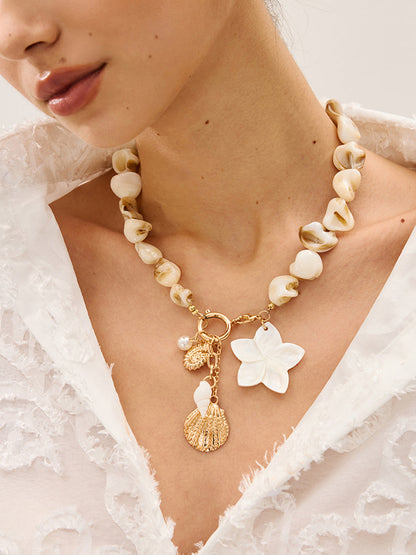 Altın Kabuk Boncuk Kolye Ucu THESVELTECHIC