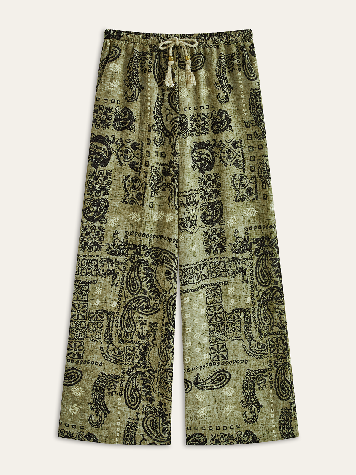 Paisley Desenli Bol Paçalı Tropici Pantolon THESVELTECHIC