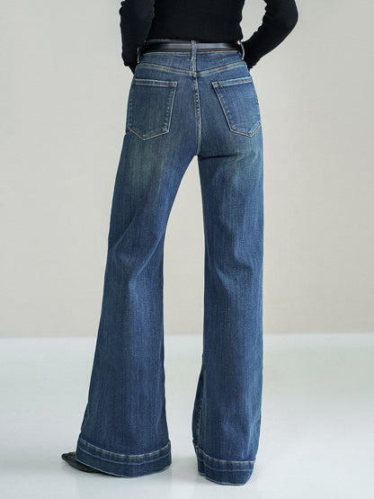 Orta Bel Bootcut Denim Kot Pantolon Niebbla