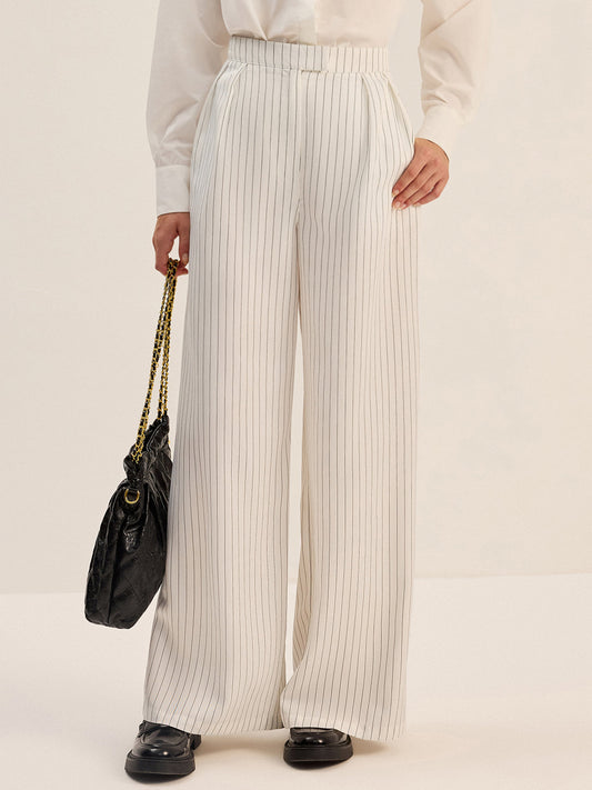 Pinstripe Geniş Paça Pantolon THESVELTECHIC
